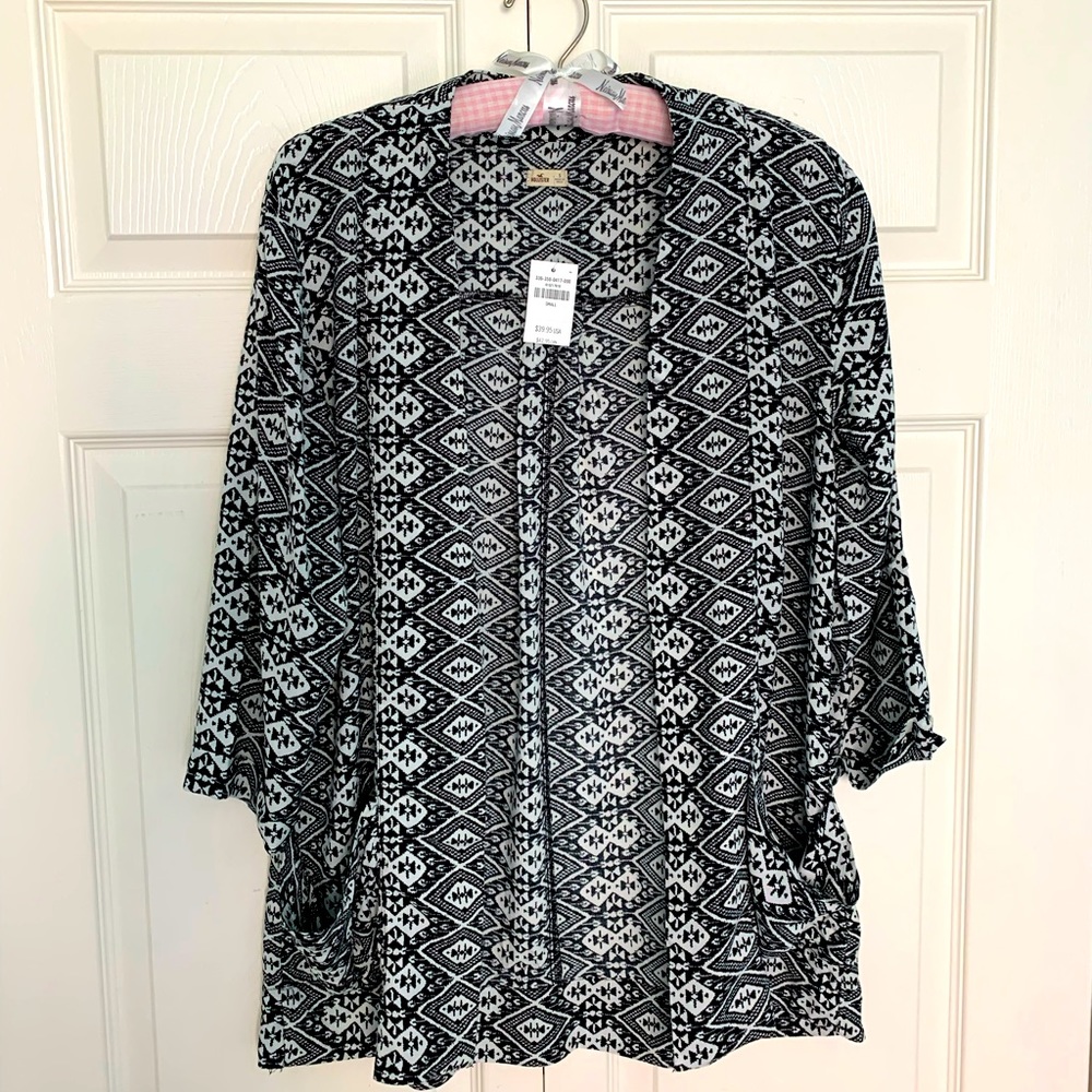 NWT Hollister 'Redondo' Black/White Blazer